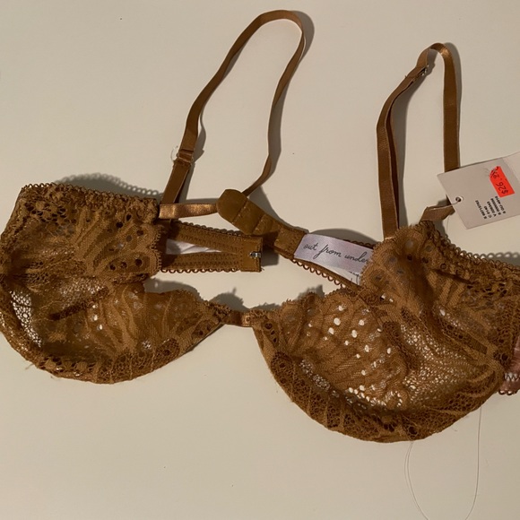 NWT Urban Outfitters Out From Under Brown Mesh Bra - Picture 1 of 7